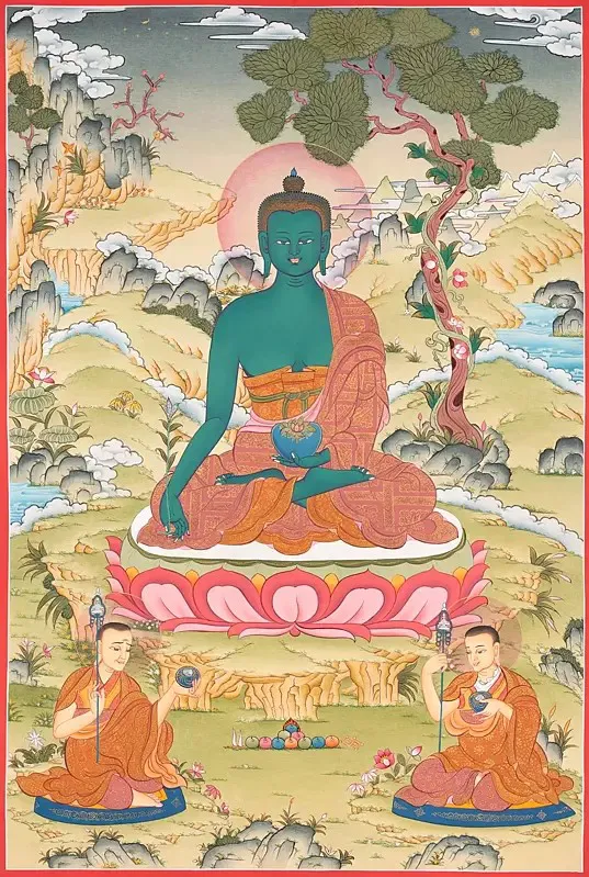 Medicine Buddha Thangka (Broca