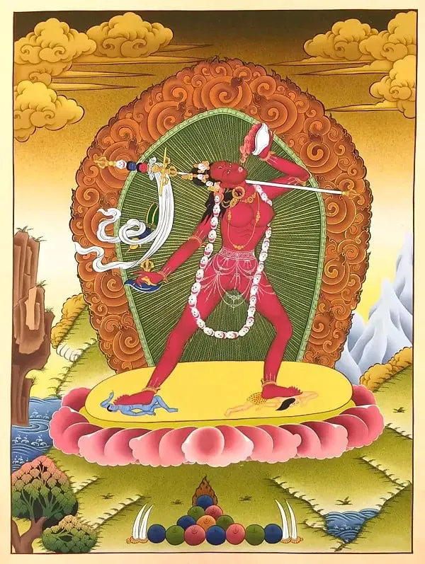 Vajrayogini Brocadeless Thangk
