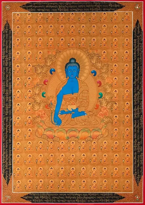 108 Medicine Buddha Thangka in