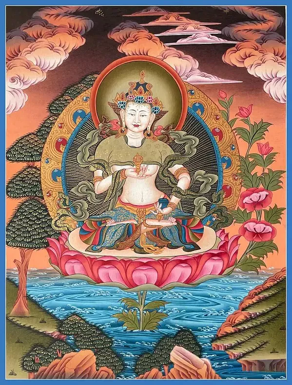 Vajrasattva Thangka (Brocadele