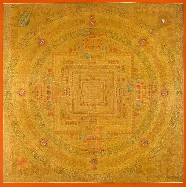 Golden Kalachakra mandala than