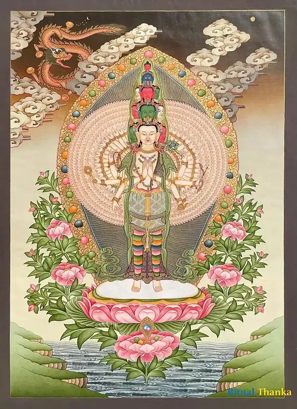 Lokeshvara Thangka Popularly k