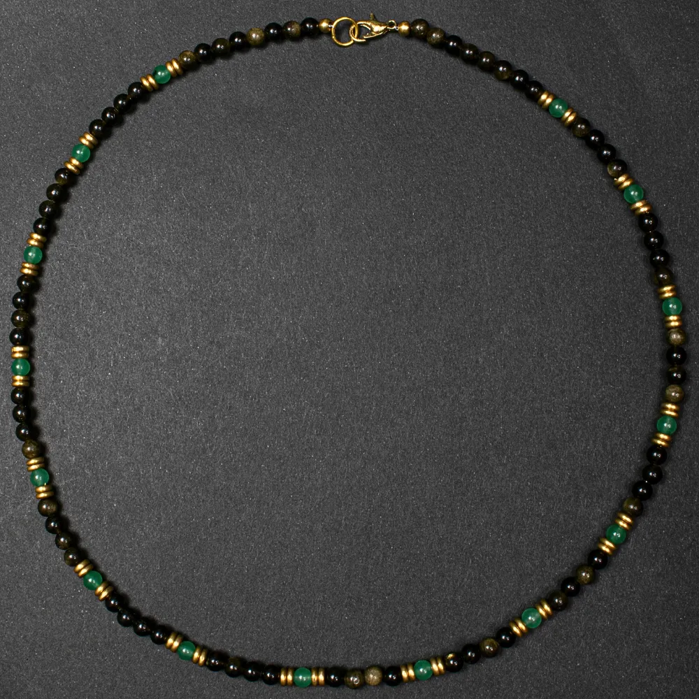 Obsidian with Aventurine Short