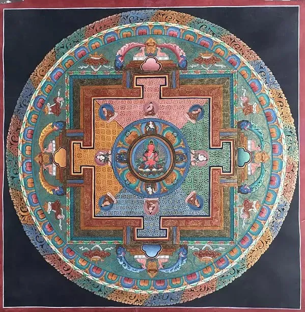 Round Mandala Aparmita Thangka
