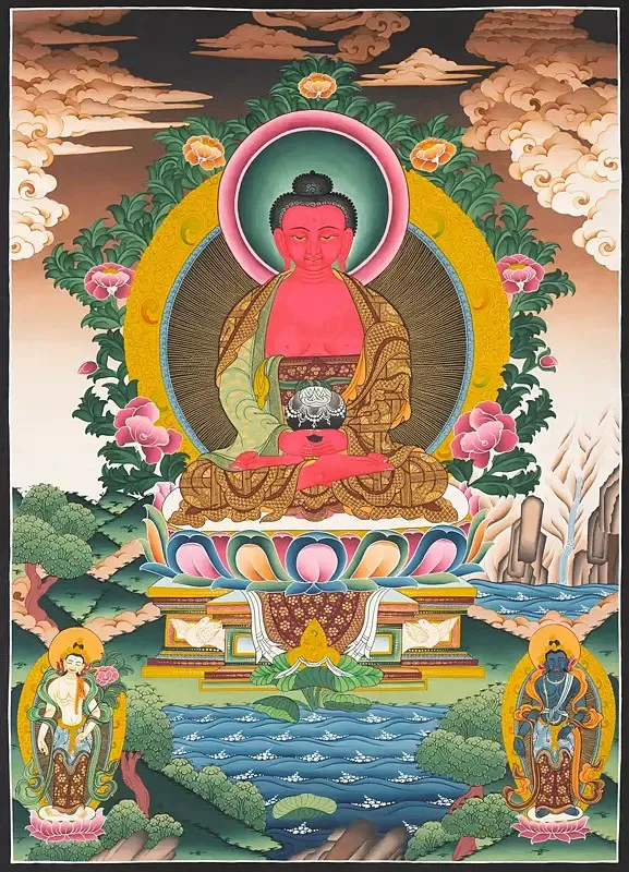 Amitabha Buddha Thangka (Broca