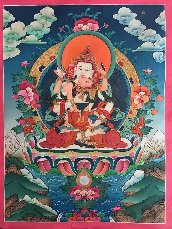 Vajrasattva Shakti Thangka (Br