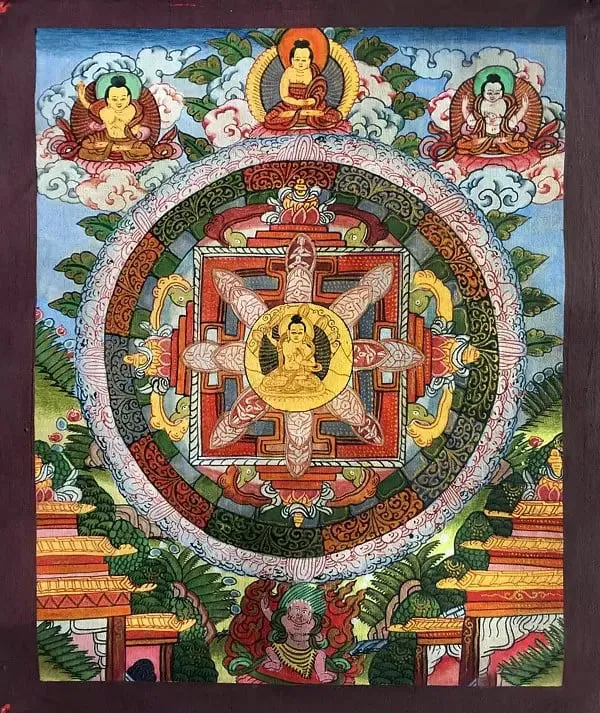 Buddha In Center (Brocadeless 