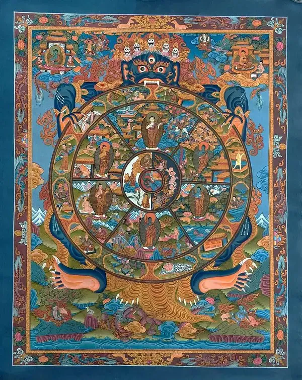 Wheel of Life Thangka (Brocade