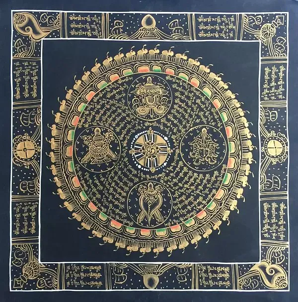 Mantra Mandala Thangka (Brocad