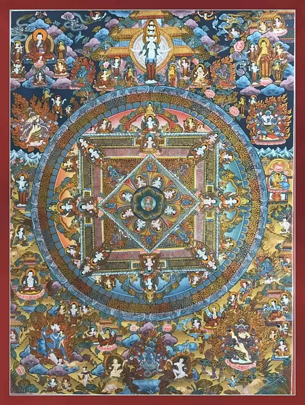 Buddha Mandala Thangka (Brocad