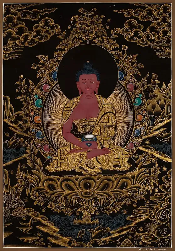 Amitabha Buddha Thangka (Broca