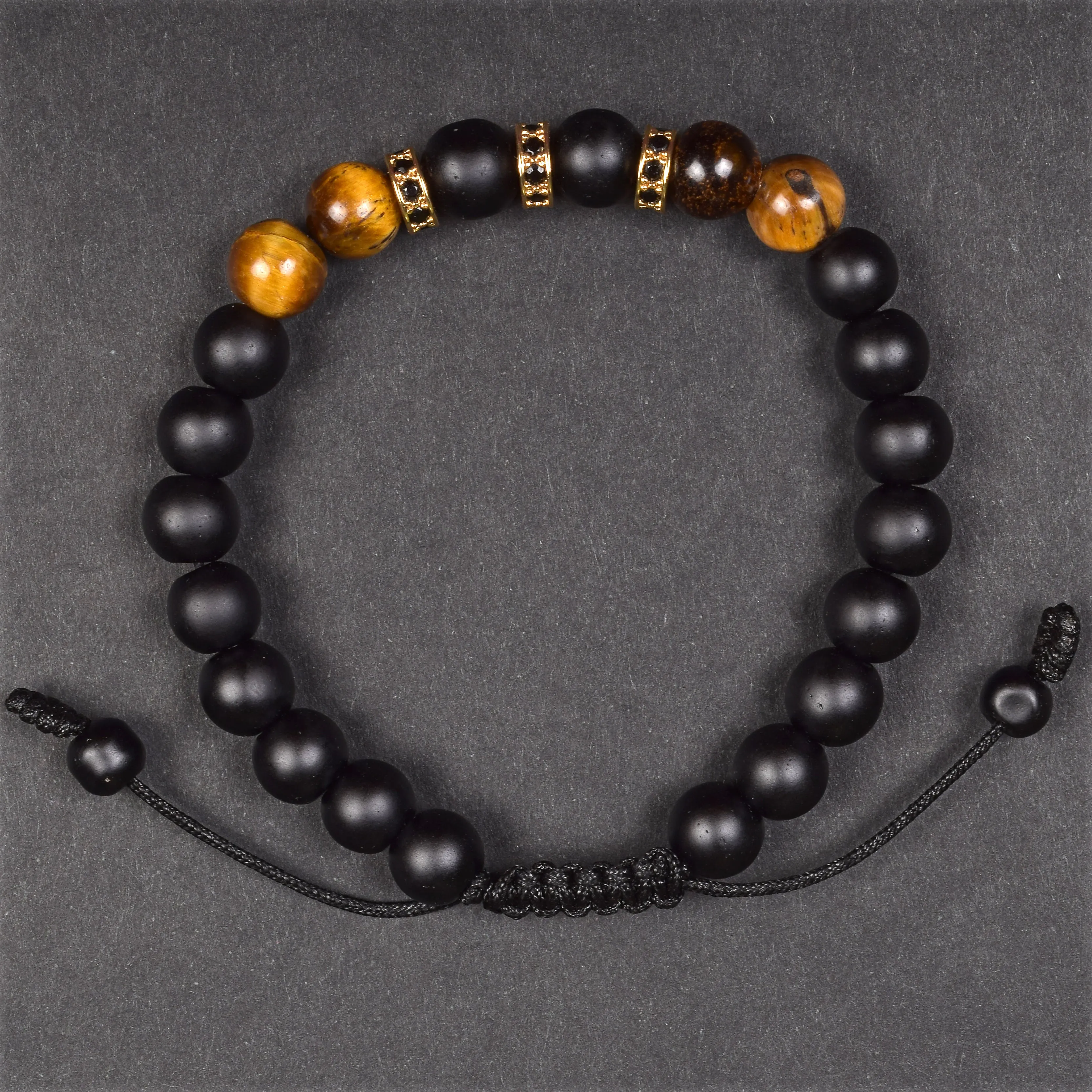 Matt Black Onyx and Tiger Eye 
