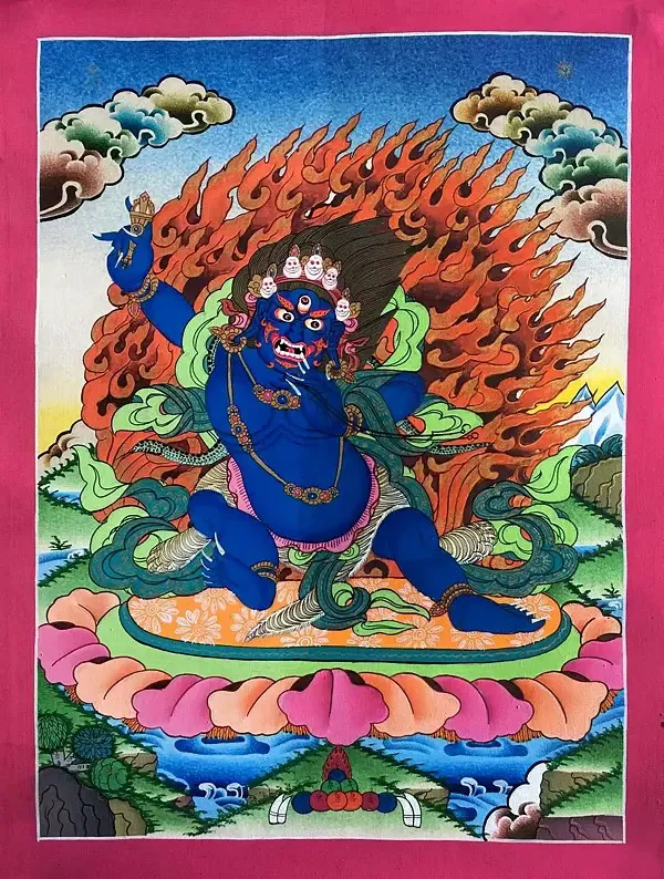 Vajrapani Thangka (Brocadeless