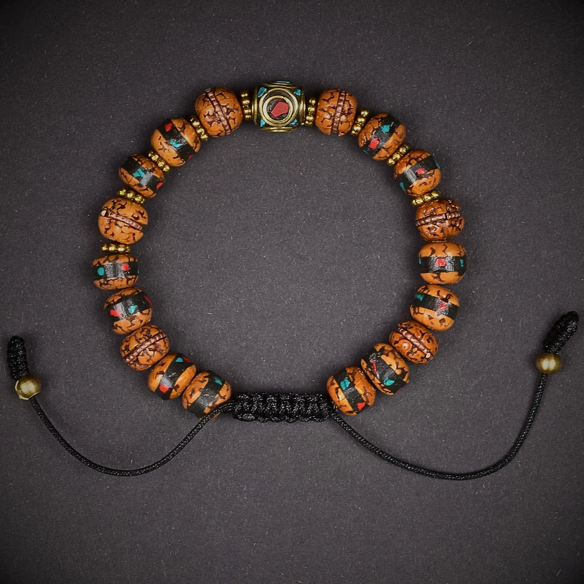 Rudraksha Bracelet with Turquo