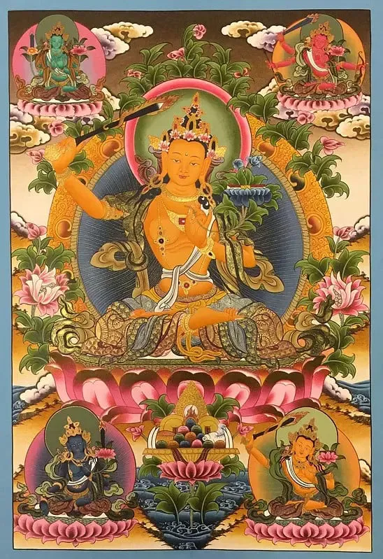 Pancha Manjushree Thangka (Bro