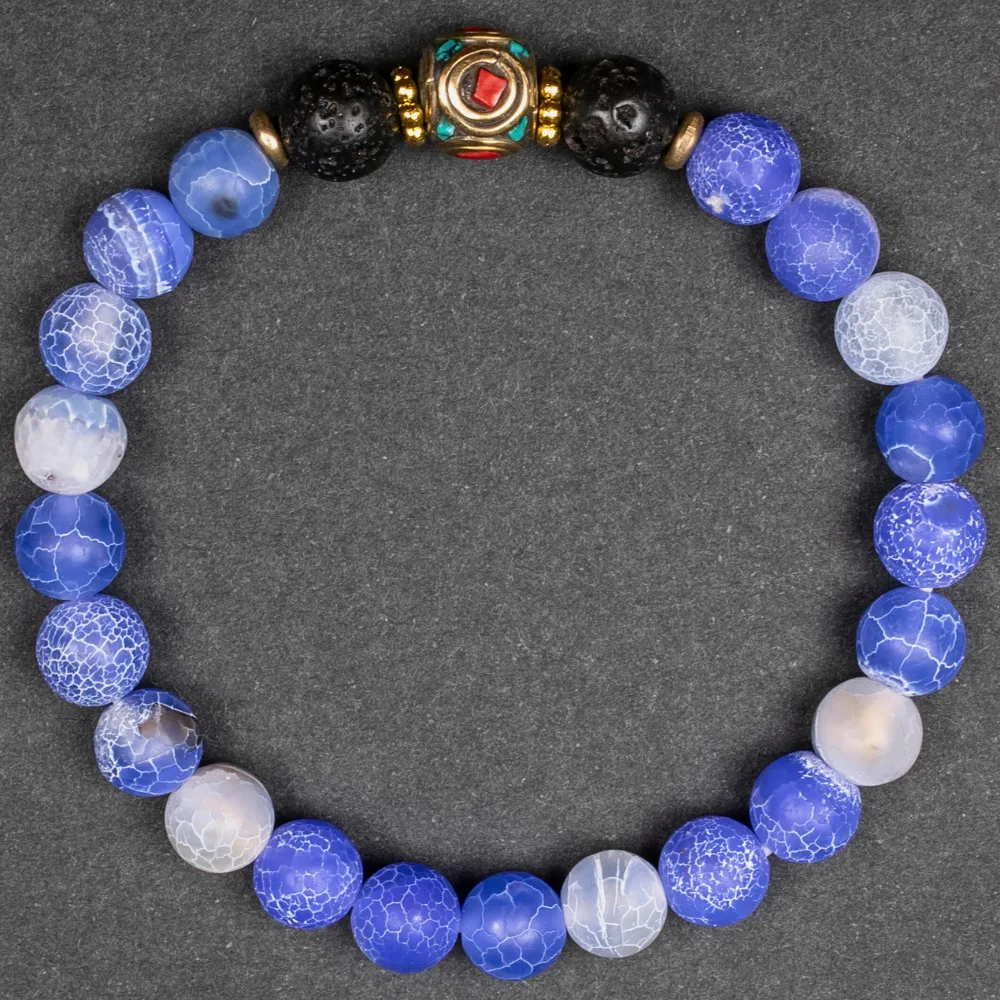 Tibetan Dragon Vein Agate Brac