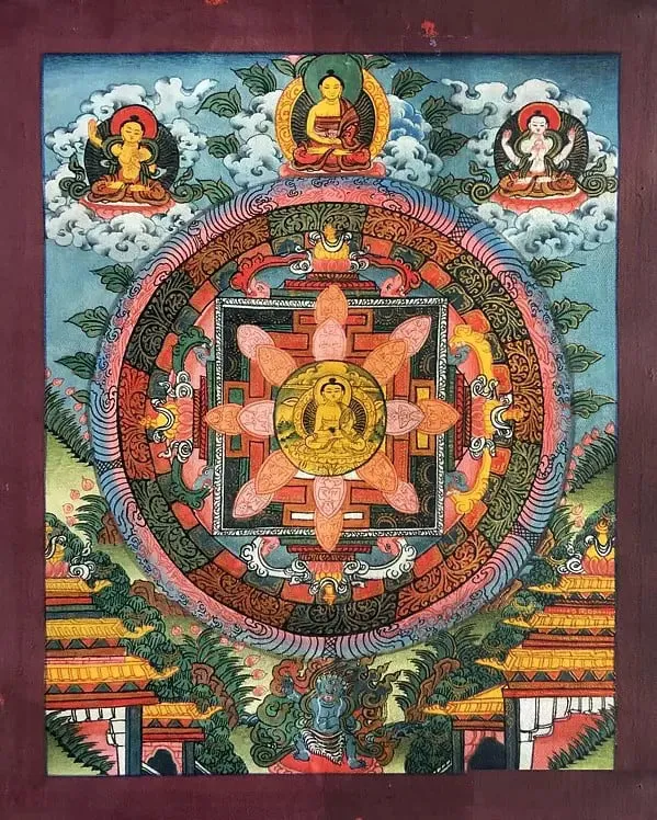 Buddha with Mandala Thangka (B