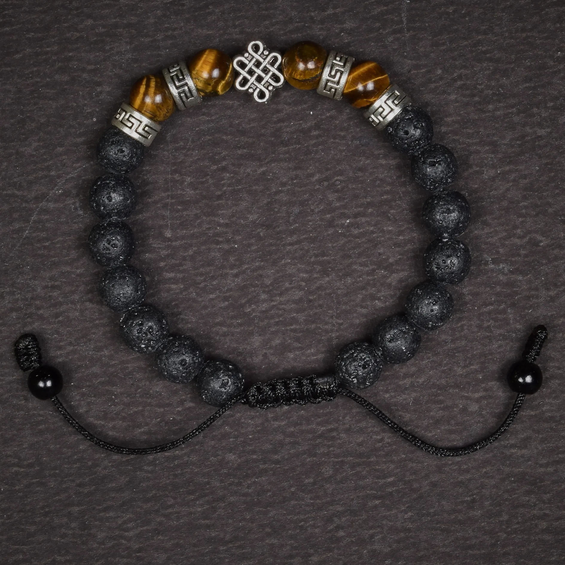 Lava Stone with Tiger Eye Endl