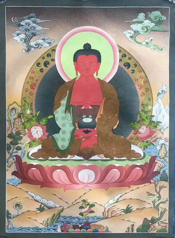 Amitabha Buddha Thangka (Broca