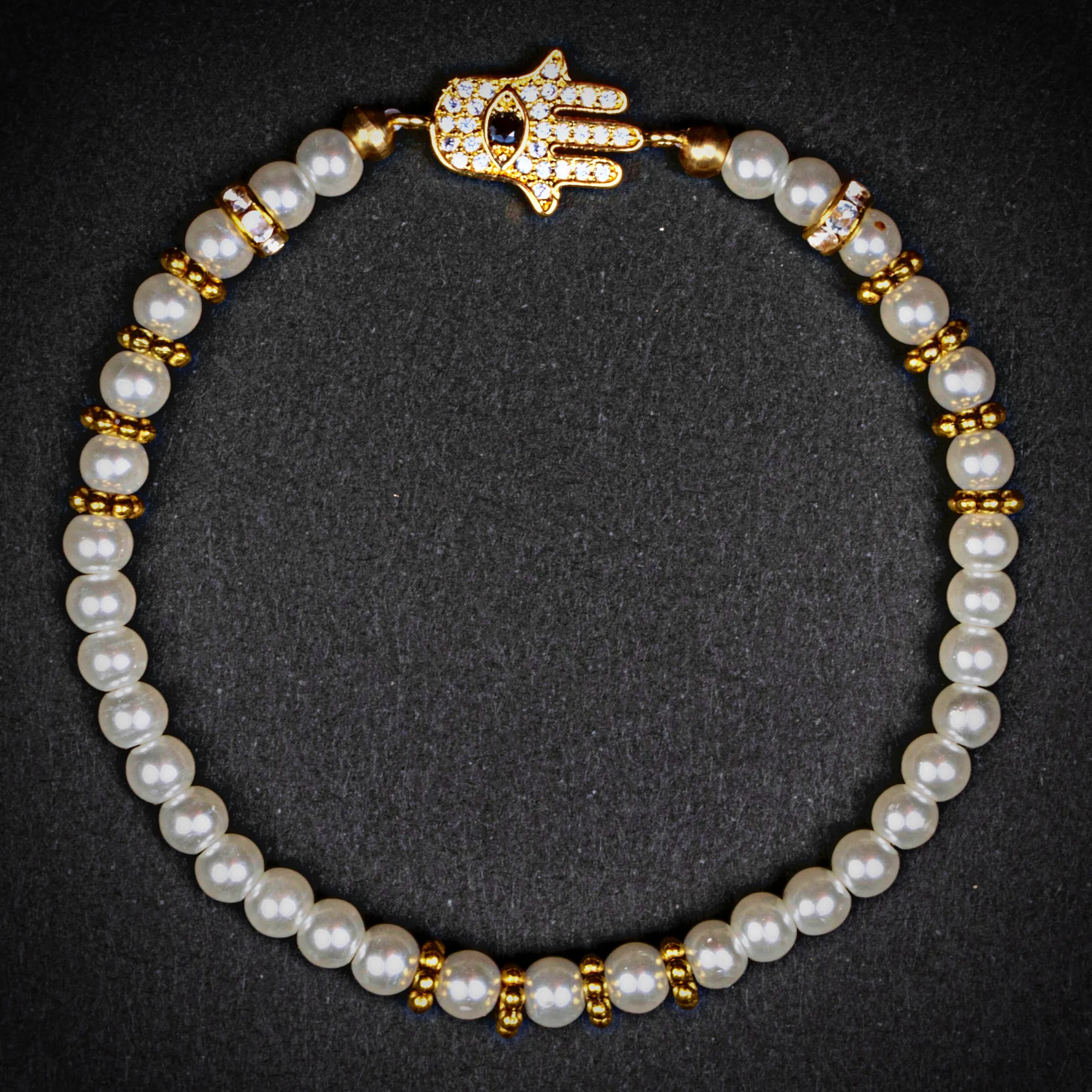 Mother of Pearl Hamsa Hand Cha