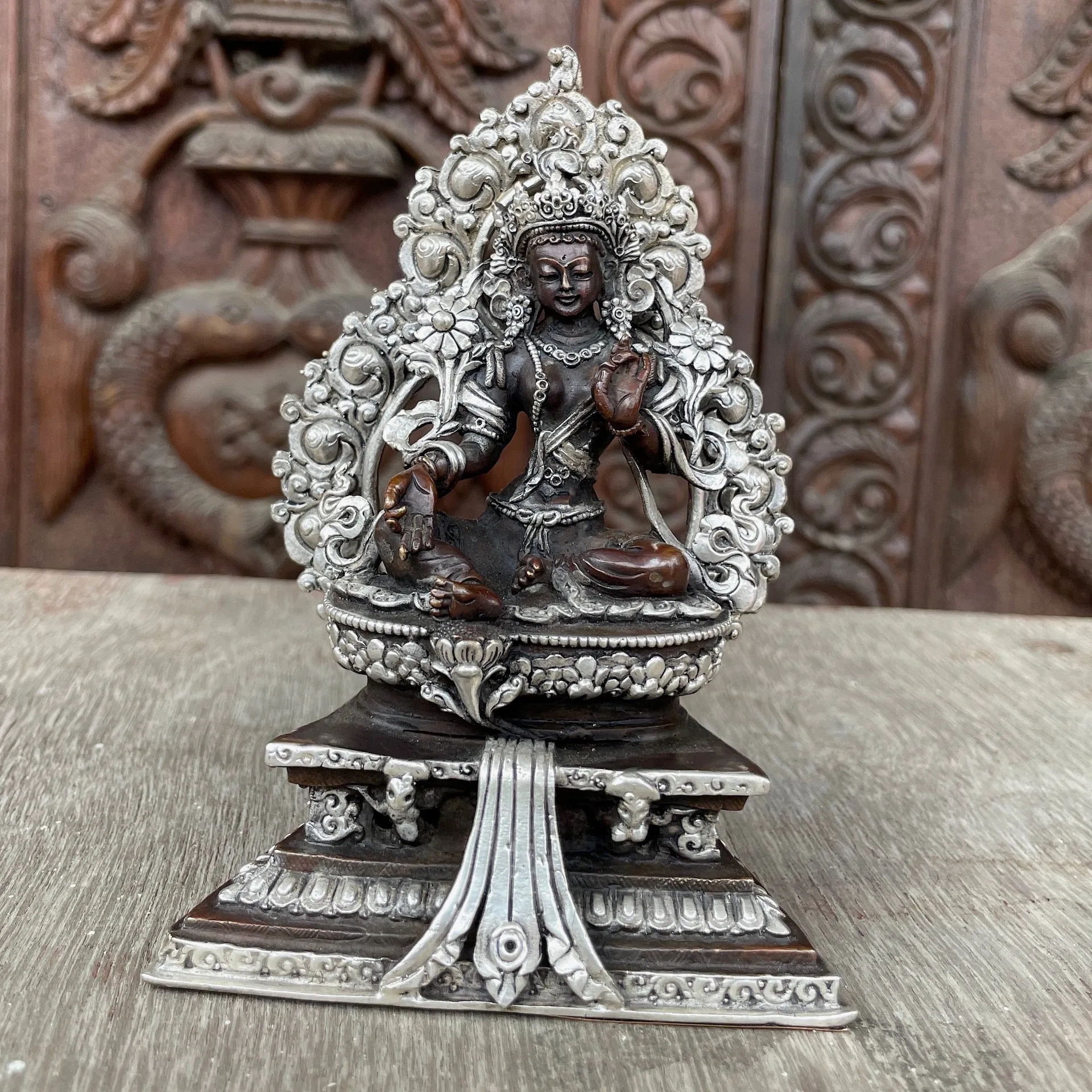 Green Tara with Throne Pure Co